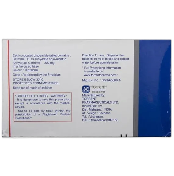 topcef 200mg dt tablet 10's